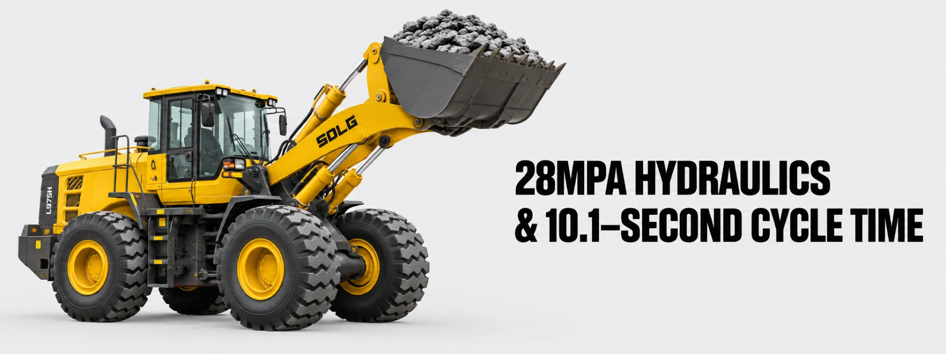 28MPA HYDRAULICS & 10.1-SECOND CYCLE TIME