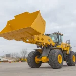 agricultural wheel loader loading silage on Australian farm