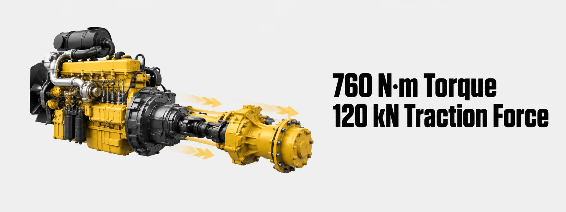 760 N·m TORQUE & 120 kN TRACTION FORCE