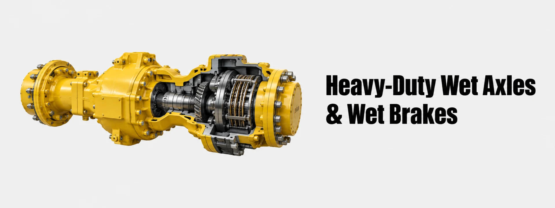 Heavy duty wet axles & wet brakes